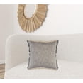thumbnail image 6 of 20" X 20" Gray And White 100% Cotton Abstract Zippered Pillow, 6 of 10