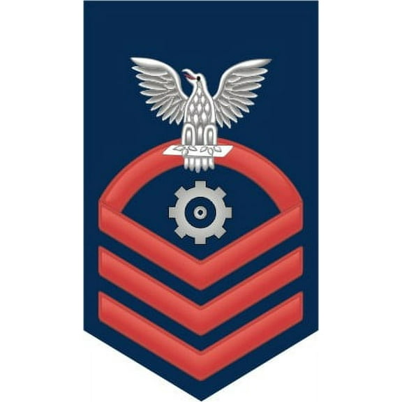 3.8 Inch Navy Chief Red E-7 Engineman EN Decal Sticker