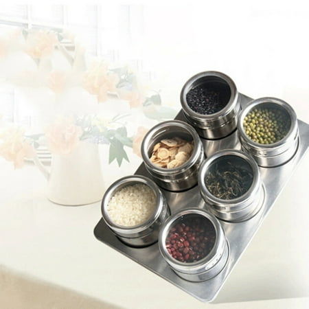 

NIUREDLTD Jar Stainless Jar Creative Flavoring Sugar Kitchen Pepper Steel Seasoning Kitchen，Dining & Bar