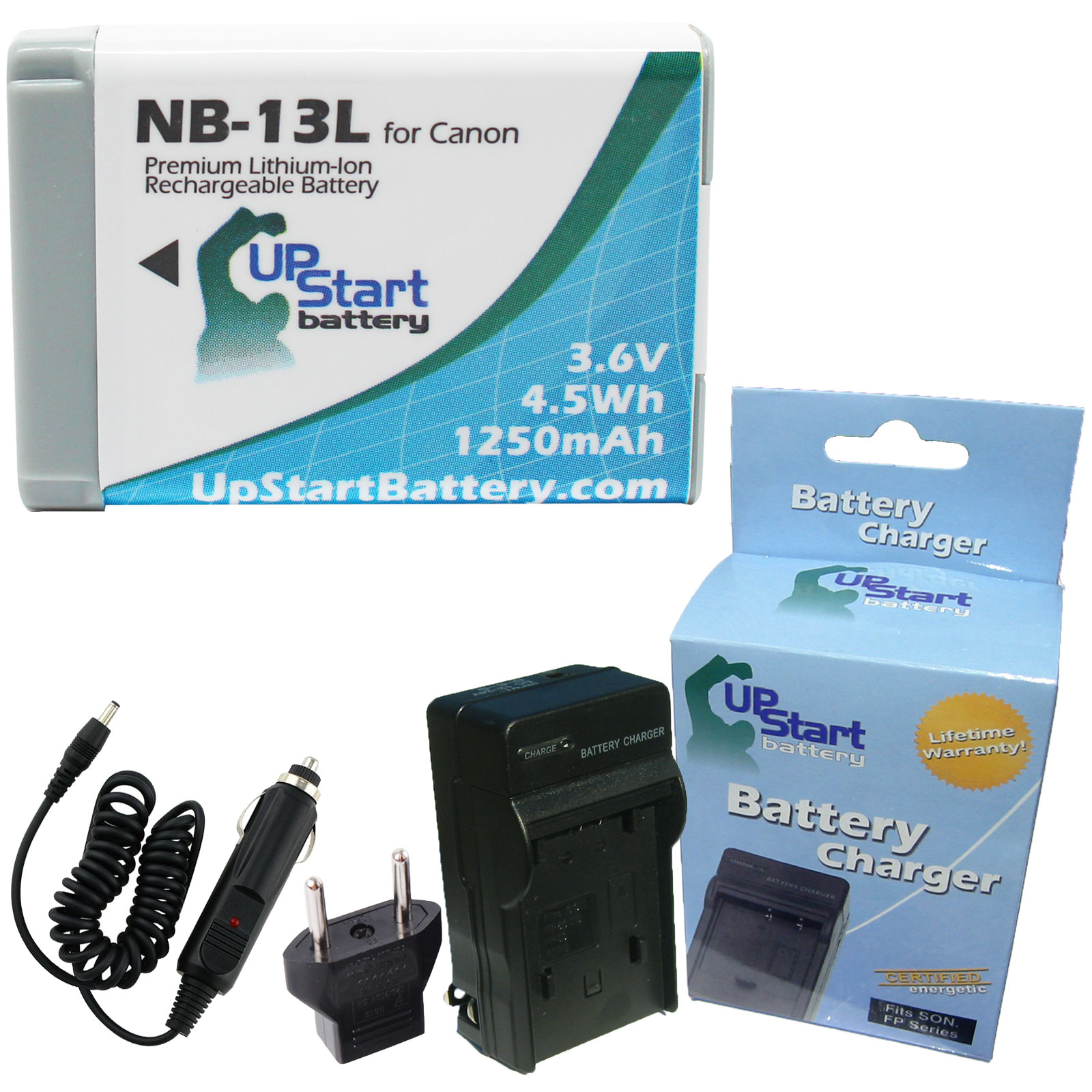 Canon PowerShot G7X Battery and Charger with EU Adapter Replacement