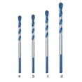 thumbnail image 3 of Speravity Broca helicoidal triangular, juego de perforación multifuncional, suministros de carpintería, azul para baldosas de cerámica, Herramientas y ferretería 8 mm, 3 of 6
