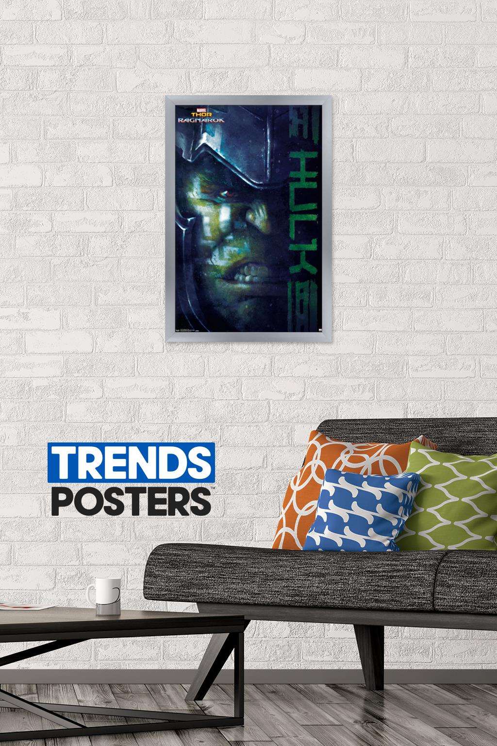 Marvel Cinematic Universe - Thor - Ragnarök - Hulk Wall Poster, 14.725" x 22.375", Framed