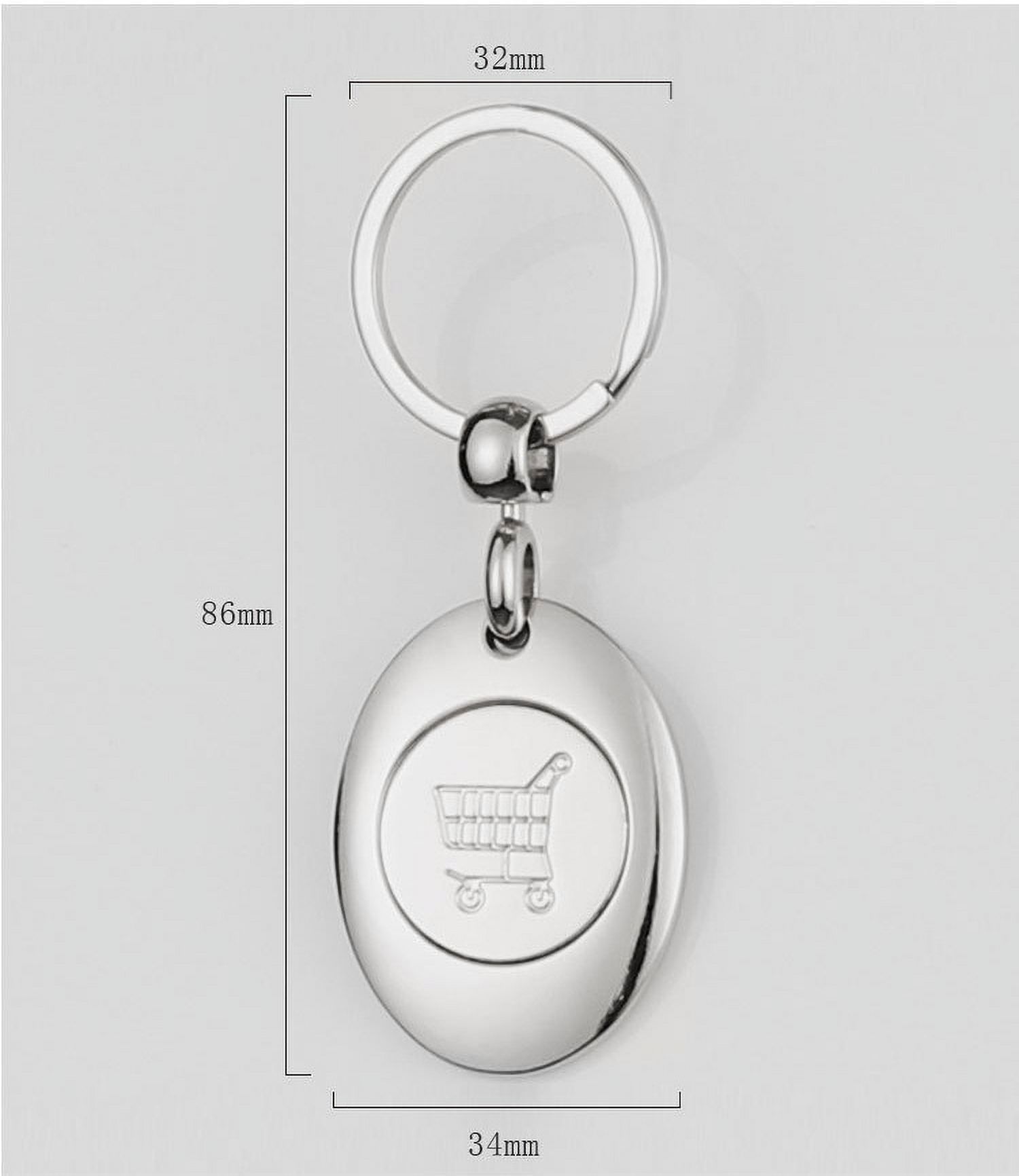 20 Pieces Sublimation Blank Metal Shopping Trolley Tokens With Keyring Mini Aluminum Alloy Portable Shopping Carts Key Ring