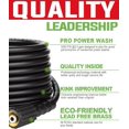 thumbnail image 3 of YAMATIC Pressure Washer Hose 3200 PSI 1/4" 50 ft Kink Resistant Replacement M22-14mm Brass Thread, 3 of 9