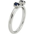 thumbnail image 4 of Created Sapphire Sterling Silver Two-Stone Ring, 4 of 7