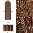 thumbnail image 2 of Extra Wide - Diamond Weave Fiber Room Divider, 6 Panel (Brown), 2 of 9