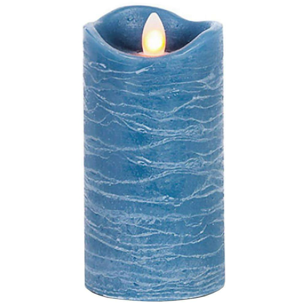 Gerson 44994 3" x 6" Blue Aurora Flame Battery Operated Candle Light