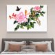 thumbnail image 4 of Póster de mariposas bailando sobre flores de peonía, pintura decorativa, lienzo, arte de pared, pósteres para sala de estar, pintura para dormitorio, estilo marco, 20 x 30 cm, 4 of 8