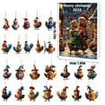 thumbnail image 2 of Christmas Advent Calendar 2025, 24PCS Hanging Chicken Owl Ornaments Countdown Calendar with Santa Claus Design for Kids Family Holiday Gift Home Decoration, 2 of 5