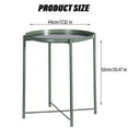 thumbnail image 2 of GOTGELIF Tray Metal End Table, Round Folding Tables for Balcony Bedroom Bedside, 2 of 5