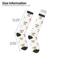 thumbnail image 2 of Salouo Mardi Gras Carnival1 Print Women's Men's Ankle Socks 1-pack Casual Athletic Socks for Unisex Adult Moisture-Wicking Socks for Daily Wear/Running/Sport, 2 of 8