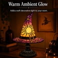 thumbnail image 5 of Stained Glass Witch hat lamp, Gothic Mystic Room Decor Handcrafted Ceramic Phantom Figurine, USB Rechargeable LED Glowing Lantern for Haunted, Tabletop Night Light Gift (Multicolored, Large), 5 of 8