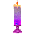 thumbnail image 2 of LED Christmas Candles Colour Changing Water Candle with Glitter Flameless Lights Desk Table, Rose Red, 2 of 9