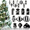 thumbnail image 7 of Dserfhy Gingerbread Man Christmas Ornaments Santa Claus Cane Snowflakes Plastic Hanging Decor for Farmhouse Xmas Tree Rustic Holiday Decoration, 7 of 7