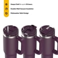 thumbnail image 2 of RTIC 30 oz Insulated Tumbler with Handle, Ceramic Lined, Leak-Resistant Straw Lid, Plum, 2 of 9