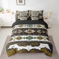 thumbnail image 2 of Castle Fairy Yellow Teal Aztec Bedding Comforter Set,Bohemian Western King Bedding Sets, 2 of 8