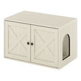 thumbnail image 6 of Furinno FH22302WW Peli Farmhouse Cat Litter Box Enclosure, White Wash, 6 of 8