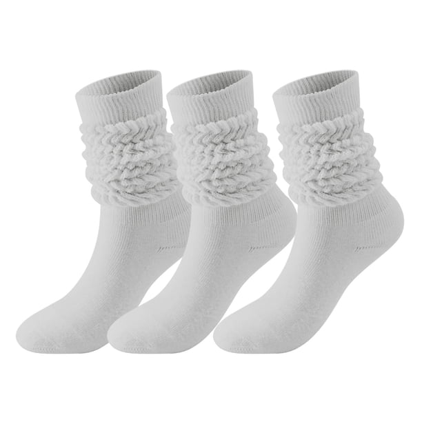Calcetines para hombre y mujer, calcetines de invierno de color liso, cálidos, extra largos, ajustados, de punto, para mujer