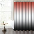thumbnail image 2 of Black Shower Curtain for Bathroom Ombre Black White Hotel Shower Curtains Set Room Partition Gradient Rainbow Red White Black Waterproof Fabric Stall Bathtub Decor with Hooks 72x84inches, 2 of 6