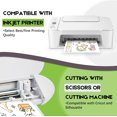 thumbnail image 2 of shiyou-30 Sheets Premium Printable Vinyl Sticker Paper for Inkjet and Laser Printers Glossy White 8.5x11 Inch Waterproof & Vibrant Colours Retains Ink Well Tear Resistant Great for Cutting Machines, 2 of 4