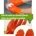 thumbnail image 6 of Cadorn Orange Potato Peeling Gloves - Multi - Functional Kitchen Tool for Easy Skin Removal, 6 of 7