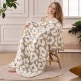 thumbnail image 3 of Joyfy Sand Leopard Knitted Throw Blanket 50x60 Inches, Cozy Soft Throw for Couch, Bed, Sofa - Cute Aesthetic Room Decor and Gift for Women, Mom, Girls, Mothers Birthday, 3 of 10