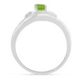 thumbnail image 5 of 14k White Gold Oval Peridot And Diamond Ring, 5 of 6