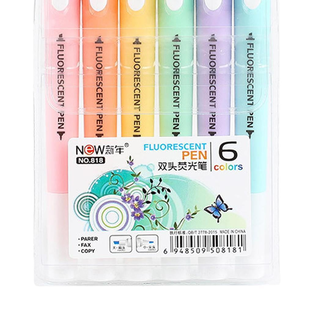  STOBOK 6 Pcs Highlighters Books Fluorescent Pen Notes  Highlighter School Supplies Book Marker Pens Notebook Underlining Pens  Water Color Pen Colour Pencil Plastic Student Mini : Office Products