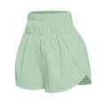 thumbnail image 4 of High Waisted Dolphin Running Shorts Womens for Gym Workout Athletic Green L, 4 of 7