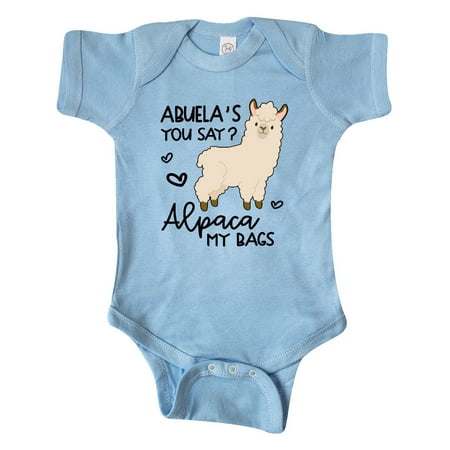 

Inktastic Abuela s You Say Alpaca My Bags Gift Baby Boy or Baby Girl Bodysuit