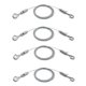 thumbnail image 1 of Paquete de 4 cables ajustables para colgar cuadros, soporta 50 libras de herrajes para colgar, cable de acero inoxidable de 2 m x 1,5 mm, 1 of 5