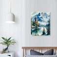 thumbnail image 4 of QFMY Winter Wall Art Decor - Snow Mountain Frozen Frost Landscape Painting Collage Aesthetic Pictures Scandinavian Posters for Living Room Bedroom Country Side Vintage Farm Farmhouse  12x16 in, 4 of 5
