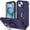 Blue, variant on MonsDirect for iPhone 15 Plus Case, 3 Layers Case with Finger Ring Kickstand - [Full Body Protection] Hard PC Shell & Soft TPU Bumper Shockproof Cover for Apple iPhone 15 Plus 6.7 inch 2023, Mint