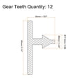 thumbnail image 2 of Chuck Key 6mm 12 Dents pour Perceuse 1.5-13mm Chuck Noir 4 Pcs, 2 of 7