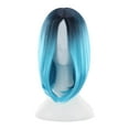 thumbnail image 1 of WIFKLSIIPG Party Wig Gradient Short Straight Hair Highlight Female Wig Wig Realistic Straight with Flat Bangs Synthetic Colorful Daily Party Wig Natural as Real Hair, 1 of 8