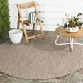 thumbnail image 3 of SAFAVIEH Courtyard Morven Chevron Stripes Indoor/Outdoor Runner, 2'3" x 6'7", Brown/Beige, 3 of 11