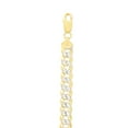 thumbnail image 7 of JewelStop 925 Yellow Plated Sterling Silver 9.2 mm Comfort Pave Curb White Chain Necklace with Lobster Clasp - 24", 7 of 7