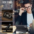 thumbnail image 6 of Allytechgroup for Apple iPhone 16 Case Slim Wallet Cover with Card Slots Holder/Cash Pocket [Magnetic Closure] PU Leather & TPU Flip Folio Kickstand Shockproof Stand Shockproof Retro Shell, Black, 6 of 11