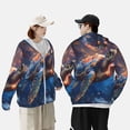 thumbnail image 4 of Balery Night Sky Turtle Sudadera ligera de manga larga con capucha y protección solar UPF 50+ para hombre y mujer, ideal para pesca y running-3X-Large, 4 of 7