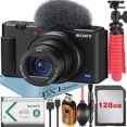 thumbnail image 1 of Sony ZV-1F Vlogging Camera (Black) with 128GB Memory Card + ZeeTech Accessory Bundle, 1 of 5