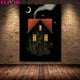 thumbnail image 3 of Brujería de Luna, polillas, novias de murciélago, fantasmas y plantas de esqueleto, arte de pared, pintura en lienzo, Póster Artístico de Wicca e impresión, decoración del hogar, 3 of 4