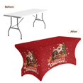 thumbnail image 4 of TSOVTHRID Santa Claus Dachshund Dog Print Table Covers for 6 Foot Tables, Washable Table Cloth Wrinkle Resistant Stretch Tablecloths Rectangle 6ft for Wedding, Banquets, Parties Christmas Decor, 4 of 7
