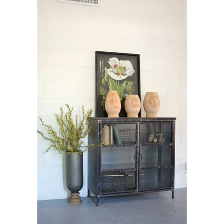 - GwG Outlet Short Iron and Glass Apothecary Cabinet CLL1279