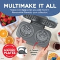 thumbnail image 3 of Disney | Dash MultiMaker® Double Mini Maker System - Convenient Electric Waffle Maker - Features Interchangeable, Dishwasher-Safe Plates - Quick Cleanup & Simple Setup - Stitch Design, 3 of 7
