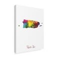 thumbnail image 2 of Trademark Fine Art 'Puerto Rico Watercolor Map II' Canvas Art by Michael Tompsett, 2 of 4