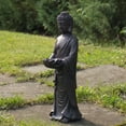 thumbnail image 2 of Northlight 19.5" Gray Standing Buddha with Lotus Outdoor Garden Statue, 2 of 5