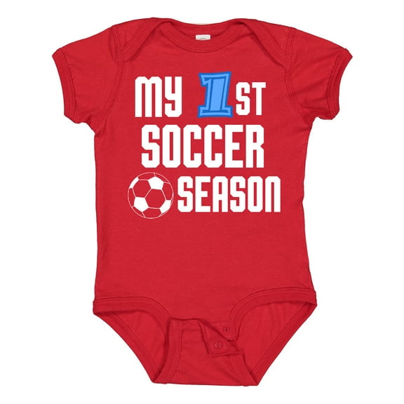 Inktastic My 1st Soccer Season Boys Baby Bodysuit
