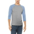 thumbnail image 1 of Hat and Beyond Mens Premium Baseball 3/4 Sleeve Raglan T-Shirt with Two Tone Contrast, 1 of 6
