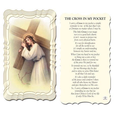 

The Cross in My Pocket Catholic Prayer Holy Card with Prayer on Back Pack of 50