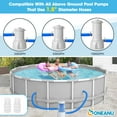 thumbnail image 6 of Blueek 4 PCS Pool Hose Set - 1.25 Inch Diameter 39-Inch LongReplacement Hoses for Above Ground Pumps - Durable Leak-Proof Pool Filter Accessories,Blue, 6 of 9